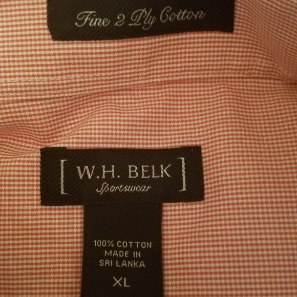 Mens W.H Belk Button Down Dress Shirt Size XL - Picture 4 of 4